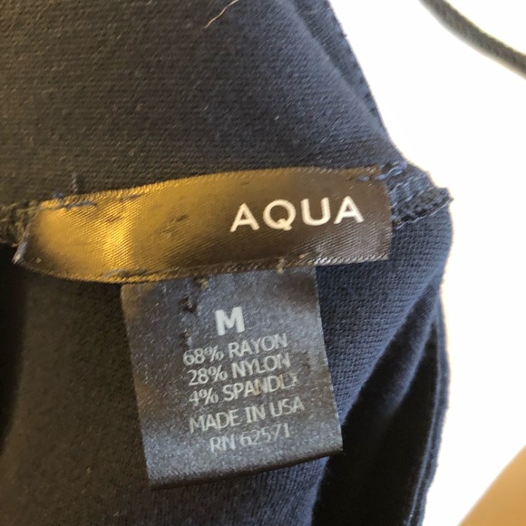 Aqua Navy Blue Sleeveless Dress Size Medium - Picture 4 of 4